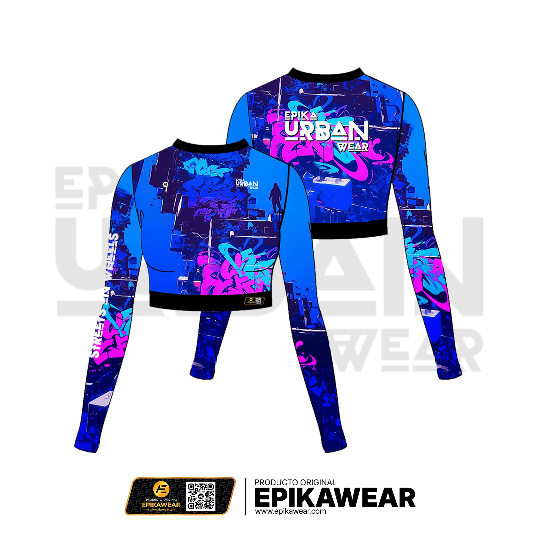 Crop Top Manga Larga Elevate