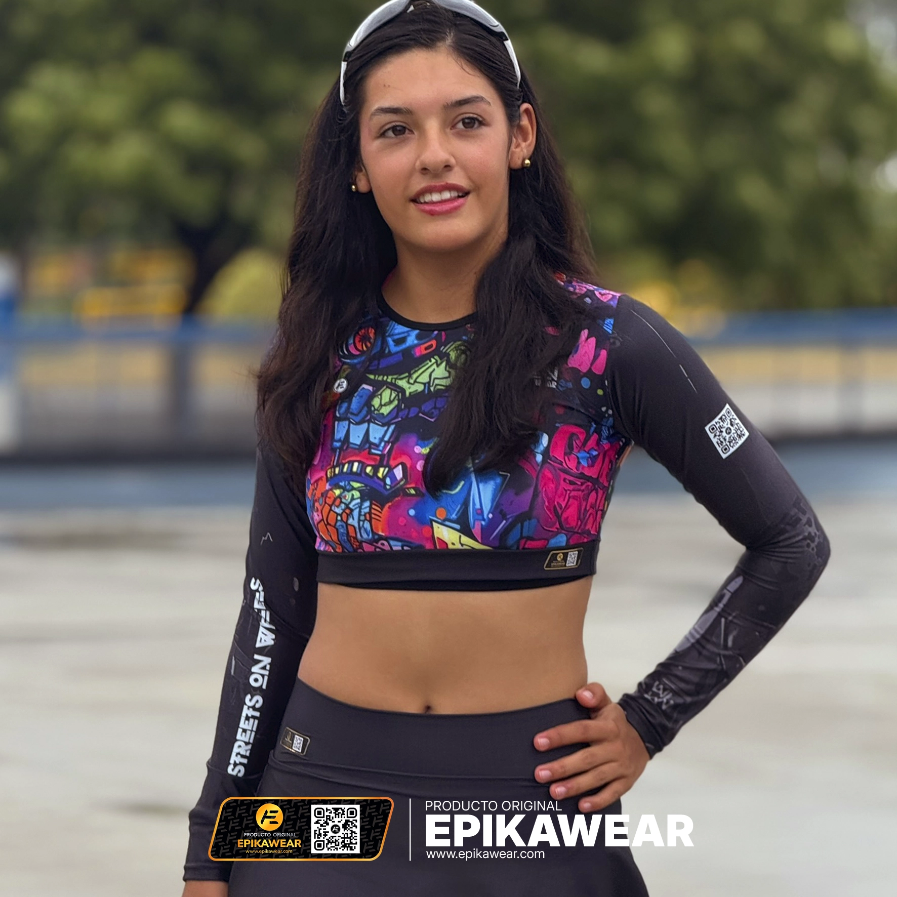 Crop Top Manga Larga Urban Pulse